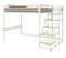 Lit mezzanine 140x190 cm MARLEY imitation blanc  pin