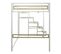 Lit mezzanine 140x190 cm MARLEY imitation blanc  pin