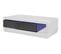 Table basse LED design FEVER 4 blanc laqué et gris