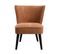 Fauteuil HARRY II tissu velours terra cotta