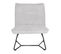 Fauteuil MILA tissu velours gris beige