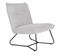 Fauteuil MILA tissu velours gris beige