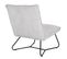 Fauteuil MILA tissu velours gris beige