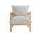 Fauteuil L.84 cm NAEL tissu bouclette blanc