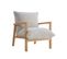 Fauteuil L.84 cm NAEL tissu bouclette blanc