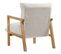 Fauteuil L.84 cm NAEL tissu bouclette blanc