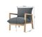 Fauteuil L.84 cm NAEL tissu gris foncé