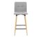 Tabouret de bar Hauteur 63 cm MEVIK Gris clair