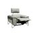 Fauteuil relax électrique électrique KENSINGTON cuir et tissu taupe