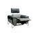 Fauteuil relax électrique électrique KENSINGTON cuir et tissu gris foncé