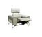 Fauteuil relax électrique électrique KENSINGTON cuir et tissu gris clair