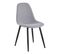 Lot de 4 chaises LYNETTE bouclette grise