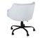 Fauteuil de bureau LOUMAYA en velours gris clair