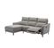 Canapé angle gauche relax électrique WIL tissu gris clair