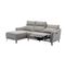 Canapé angle gauche relax électrique WIL tissu gris clair