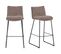 Lot de 2 tabouret de bar Hauteur 75 cm PROM marron