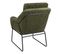 Fauteuil DONOVAN tissu velours côtelé vert