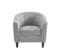 Fauteuil fixe BROWNIE tissu gris clair