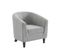 Fauteuil fixe BROWNIE tissu gris clair