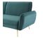 Banquette convertible 3 places GATSBY tissu bleu