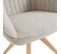 Lot de 2 chaises pivotantes ALVA tissu beige