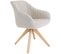 Lot de 2 chaises pivotantes ALVA tissu beige