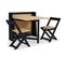 Table rabattable + 2 chaises pliantes GILLY imitation chêne/noir