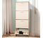 CASABEL Meuble Rangement Chaussure 24 Paires - Pour Entree Couloir - 60x24x150 cm - Blanc Bois Clair