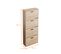 CASABEL Meuble Rangement Chaussure 24 Paires - Pour Entree Couloir - 60x24x150 cm - Bois Clair