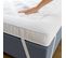 Surmatelas 90x190 Cm Respirant En Microfibre, Antidérapant, Hypoallergénique