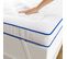 CASABEL Surmatelas Confort 90x200 Cm Respirant Microfibre - 1000gr - Liseré Bleu