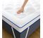 CASABEL Surmatelas Confort 90x200 Cm Respirant Microfibre - 1000gr - Liseré Bleu