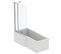 Baignoire Pour Bain/douche 170x80 Asymétrique Connect Air Gauche Blanc