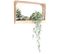 Plante Artificielle Avec Cadre En Mdf 41.5 X 7.5 X 26 Cm