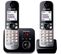 Téléphone Sans Fil Duo Dect Avec Répondeur Noir/argent - Kxtg6822