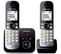 Téléphone Sans Fil Duo Dect Avec Répondeur Noir/argent - Kxtg6822
