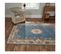 Tapis D'orient Shaggy En Laine Aubusson Bleu 120x180