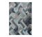 Tapis Contemporain Effet 3d Graphique Pour Salon Aurora Bleu Jeans 160x230