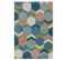 Tapis De Salon Moderne Hexo En Polypropylène - Multicolore - 160x190 Cm