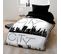 City By Night Parure De Couette Microfibre - Gris - 140 X 200 Cm