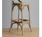 Tabouret De Bar En Bois Avec Dossier Croisé Métal -