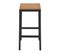 Tabouret Carré De Bar - Hauteur 75 cm - Lot De 2 -