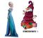 Figurine En Carton Elsa De Profil Avec Robe Bleue La Reine Des Neiges Disney -haut 155 Cm