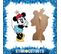 Figurine En Carton - Disney Minnie Vintage Et Sa Jupe Bleue Et Blanche - Haut 96 Cm