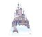 Figurine En Carton - Disney Château De Princesses De Noël Hiver - Haut 133 Cm