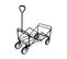 Chariot Pliable De Jardin – Bleu