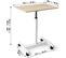 Wps67 Table De Travail Mobile Assis-debout - Blanc Et Brun - Hauteur Ajustable - Capacité 10 Kg