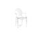 Chaise De Salle à Manger Transparente - Design Avec Accoudoirs - Louis King Blanc