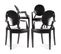 X4 Fauteuil Louis King Design Transparent Noir