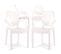 X4 Fauteuil Louis King Design Transparent Blanc